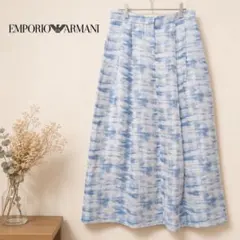 EMPORIO ARMANI エンポリオアルマーニ フレア リネン混 総柄 42のサムネイル