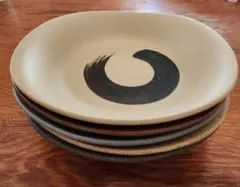 美濃焼（深山窯）手描き模様　楕円形　カレー皿・パスタ皿・スープ皿の5枚セット