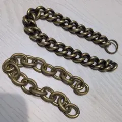 真鍮 ブラス ウォレットチェーン アクセサリーパーツ 2本セットのサムネイル