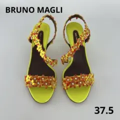 BRUNO MAGLI フラワーストラップサンダル ネオンイエロー Y2Kのサムネイル