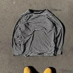 00s オールドユニクロ 短丈 ボーダーロンＴ シティーボーイ y2k