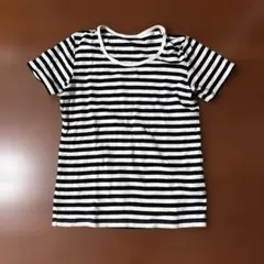 無印　ストライプ 半袖Tシャツ M