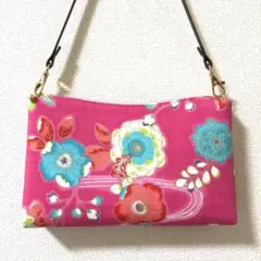 [242] 和柄 花流水 ミニバッグ ポーチ 【追加ショルダー100cm】