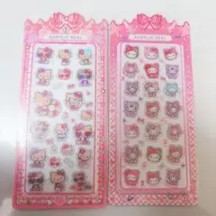 日焼けキティアクリルシール　ヒョウ柄キティアクリルシール