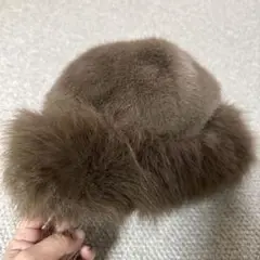 ブラウンファーハット　エスキモー風ハット