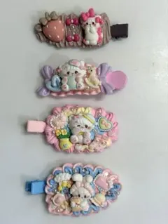 mikko ヘアピン　クリップ　ハンドメイド　ホイップデコ