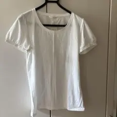 未使用　ユニクロ　ホワイト エクストラファインコットン Tシャツ Lサイズ