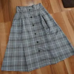 INGNI　チェックスカート　フレア　ウエストゴム