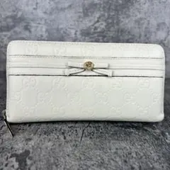 GUCCI インターロッキング GG レザー ラウンド長財布