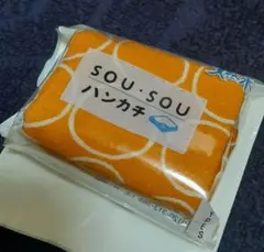SOU・SOU ミニハンカチ わならべ/オレンジ【非売品】のサムネイル