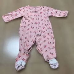 カーターズ　花柄ロンパース 6m ピンク
