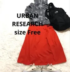 URBAN RESEARCH フレアスカート フリーサイズ オレンジ