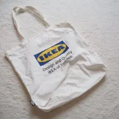 即日発送 IKEA イケア トートバッグ プリント エコバッグ ホワイト