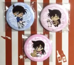 名探偵コナン 缶バッジ デフォルメねこ デフォルメいぬ 工藤新一 毛利蘭