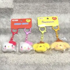 サンリオ ミニフェイスマスコットキーホルダー ポムポムプリン ハローキティ