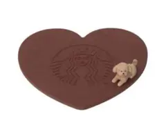 スターバックス スタババレンタインシリコンコースター　犬　ハート