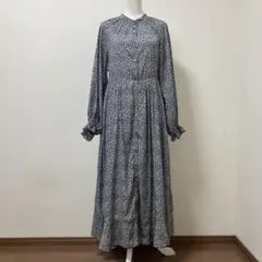 スローブイエナ　イエナ　ロングワンピース　小花柄　ブラック　秋　大人　上品　清楚