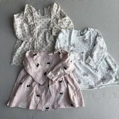 H&M 長袖ワンピース　74cm 3枚セット