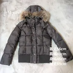 any SiS カーキ ダウンジャケット ファー付き