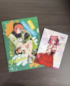 五等分の花嫁　中野四葉、中野二乃　クリアファイル•缶バッチ