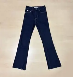 ZARA ブーツカットデニム ダークブルー EUR34