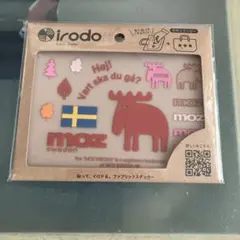 【未開封】irodo 布につけるステッカー moz スウェーデン