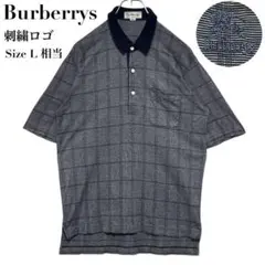 美品✨Burberrys バーバリー 半袖ポロシャツ L相当 刺繍ロゴのサムネイル