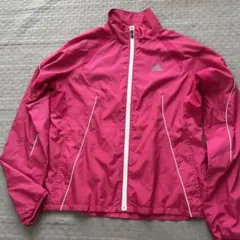 adidas ジャンパー　ピンク　ランニング　S