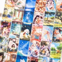 5g-5 ／コラージュ素材　犬　ネコ　マスキングテープ　海外 まとめ売り　1+1