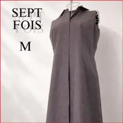 SEPT FOISセットフォア★ノースリーブロングシャツワンピース 綿100 M