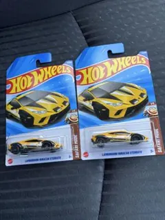 ホットウィール2025 ランボルギーニ ウラカン ステラート イエロー 2台