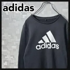 adidas アディダス メンズ トレーナー スウェット ブラック 黒 US古着