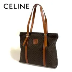 【美品】CELINE PVC レザー トートバッグ マカダム柄 イタリア製