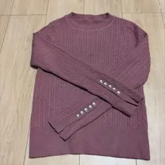 ナチュラルビューティーベーシック リブ編み セーター