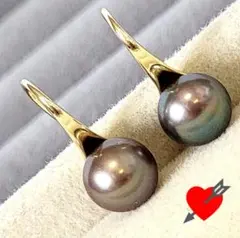 ピアス　レディース　ゴールド　パール　紫　本真珠　スターリングシルバー925　春