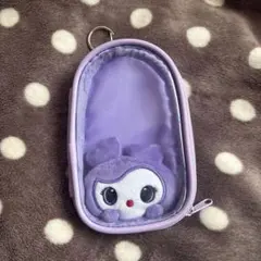 TWICE紫色キャラクター型ポーチ キーホルダー付き