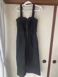 GU デニムキャミワンピース　ブラックM