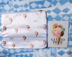 【雑誌付録】ジェラートピケ特製 上質サテンポーチ＆ハードカバーメモノー