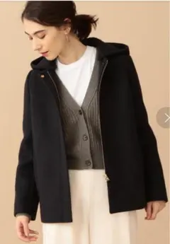 BEAUTY&YOUTH UNITED ARROWS フード付きノーカラーコート