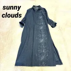 サニークラウズ　sunny clouds シャツワンピース　草花模様柄