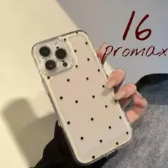 iPhone16promax クリア 水玉 スマホケース ドット柄 透明　カバーのサムネイル