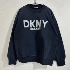 90s ヴィンテージ DKNY 刺繍ロゴスウェット ビッグロゴ
