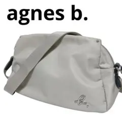 agnes b. アニエスベー ショルダーバッグ ナイロン bロゴ　ベージュ