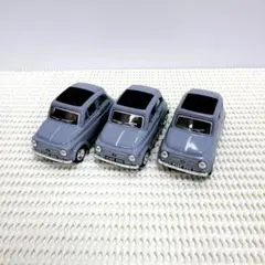 FIAT500 プルバックミニカー 3台セット グレー フィアット 1/48のサムネイル