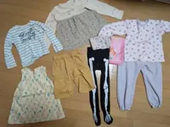 9点セット カラフルな鳥柄ドレス等 120cm〜130cm