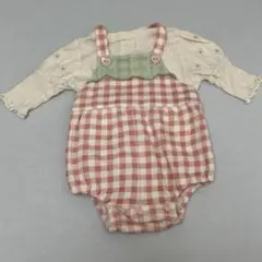 バースデイ　いちごロンパース　お袖花刺繍ロンパース　セット