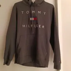 TOMMY HILFIGER プルパーカー スウェット 長袖 ロゴ Mブラック