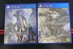 PS4 モンハンワールド、アイスボーン、デビルメイクライ5 3点セット