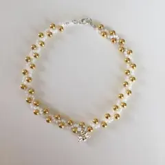 韓国　ビーズチョーカー　ハチ