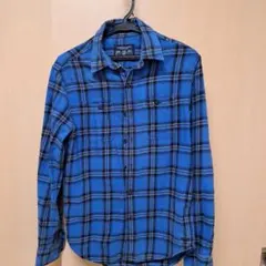 AMERICAN EAGLE OUTFITTERS ネルシャツ 青 チェック